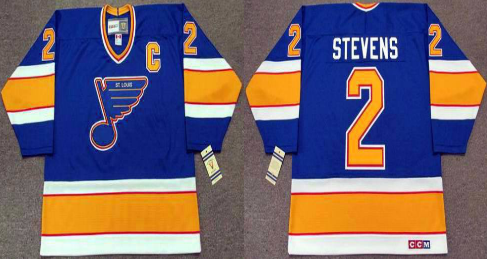 2019 Men St.Louis Blues #2 Stevens blue CCM NHL jerseys->st.louis blues->NHL Jersey